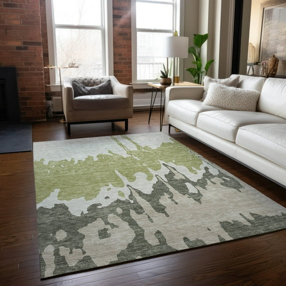 Addison Rugs Chantille Indoor/Outdoor Transitional Abstract Aloe Washable Rectangle Rug, 8' x 10'