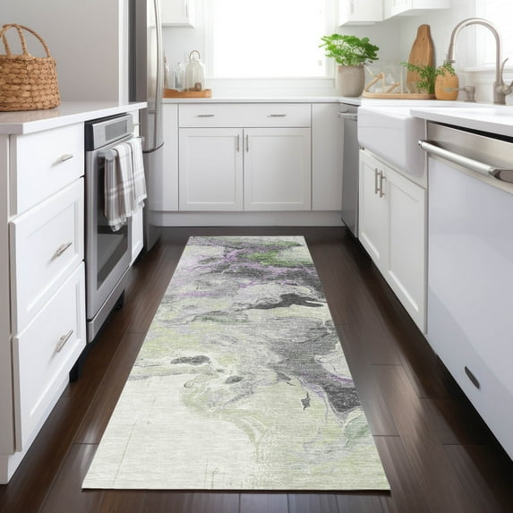 Addison Rugs Chantille Indoor/Outdoor Transitional Abstract Aloe Washable Runner Rug, 2'3" x 7'6"