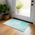 thumbnail image 1 of Addison Rugs Chantille Indoor/Outdoor Transitional Abstract Aqua Washable Rectangle Rug, 1'8" x 2'6", 1 of 6