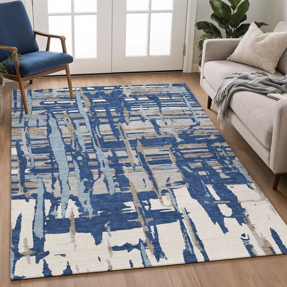 Addison Rugs Chantille Indoor/Outdoor Transitional Abstract Baltic Machine Washable Rectangle Rug, 5' x 7'6"