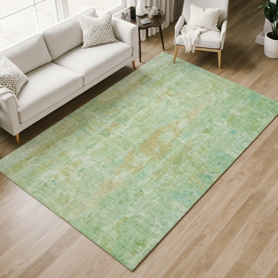 Addison Rugs Chantille Indoor/Outdoor Transitional Abstract Basil Machine Washable Rectangle Rug, 10' x 14'