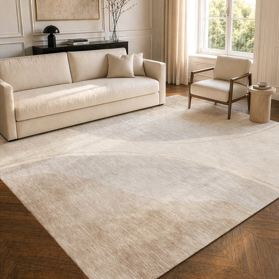 Addison Rugs Chantille Indoor/Outdoor Transitional Abstract Beige Machine Washable Rectangle Rug, 10' x 14'