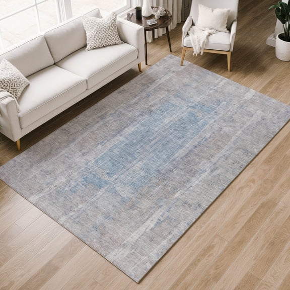 Addison Rugs Chantille Indoor/Outdoor Transitional Abstract Beige Machine Washable Rectangle Rug, 10' x 14'
