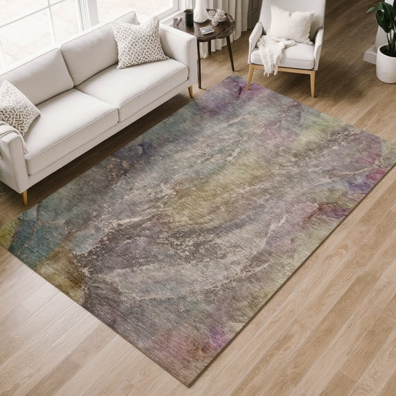 Addison Rugs Chantille Indoor/Outdoor Transitional Abstract Beige Machine Washable Rectangle Rug, 10' x 14'