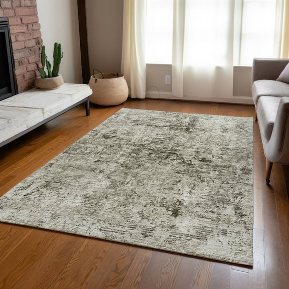 Addison Rugs Chantille Indoor/Outdoor Transitional Abstract Beige Washable Rectangle Rug, 10' x 14'