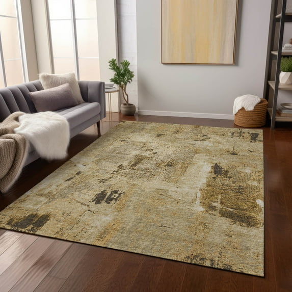 Addison Rugs Chantille Indoor/Outdoor Transitional Abstract Beige Washable Rectangle Rug, 10' x 14'