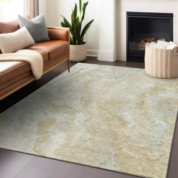 Addison Rugs Chantille Indoor/Outdoor Transitional Abstract Beige Washable Rectangle Rug, 3' x 5'
