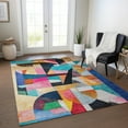 thumbnail image 1 of Addison Rugs Chantille Indoor/Outdoor Transitional Abstract Blue Machine Washable Rectangle Rug, 5' x 7'6", 1 of 7