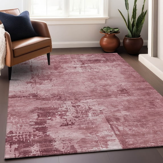 Addison Rugs Chantille Indoor/Outdoor Transitional Abstract Blush Washable Rectangle Rug, 8' x 10'