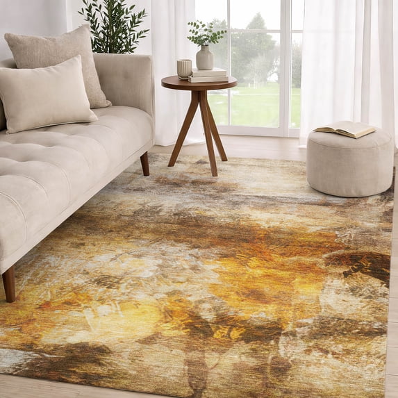 Addison Rugs Chantille Indoor/Outdoor Transitional Abstract Brown Machine Washable Rectangle Rug, 9' x 12'