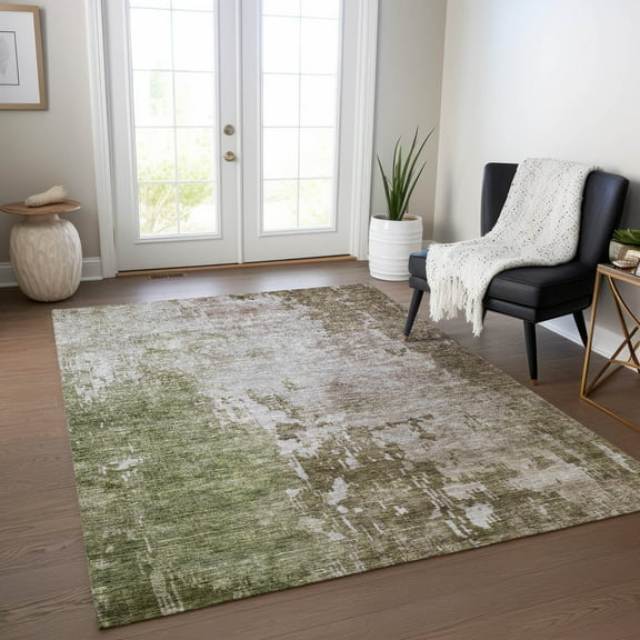 Addison Rugs Chantille Indoor/Outdoor Transitional Abstract Brown Washable Rectangle Rug, 10' x 14'
