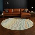 thumbnail image 1 of Addison Rugs Chantille Indoor/Outdoor Transitional Abstract Celery Machine Washable Round Rug, 8' x 8', 1 of 8