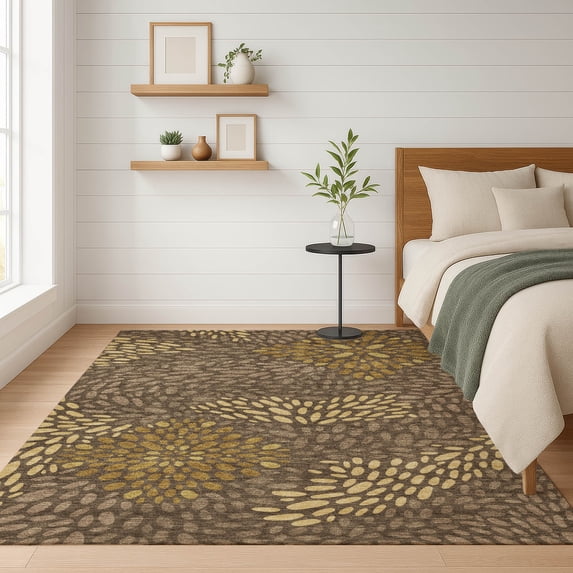 Addison Rugs Chantille Indoor/Outdoor Transitional Abstract Chocolate Machine Washable Rectangle Rug, 10' x 14'