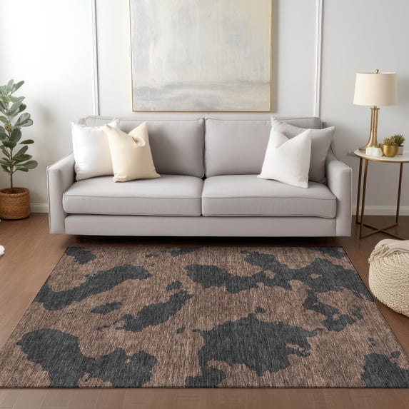 Addison Rugs Chantille Indoor/Outdoor Transitional Abstract Chocolate Washable Rectangle Rug, 2'6" x 3'10"