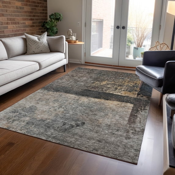 Addison Rugs Chantille Indoor/Outdoor Transitional Abstract Coffee Washable Rectangle Rug, 9' x 12'
