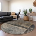 thumbnail image 1 of Addison Rugs Chantille Indoor/Outdoor Transitional Abstract Coffee Washable Round Rug, 8' x 8', 1 of 6
