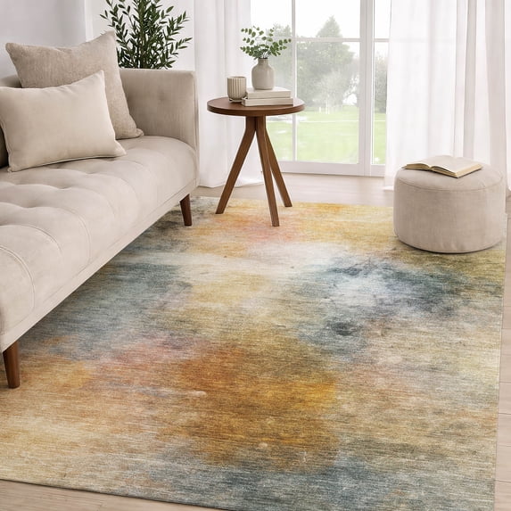 Addison Rugs Chantille Indoor/Outdoor Transitional Abstract Copper Machine Washable Rectangle Rug, 9' x 12'