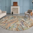 thumbnail image 1 of Addison Rugs Chantille Indoor/Outdoor Transitional Abstract Copper Machine Washable Round Rug, 8' x 8', 1 of 8
