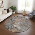 thumbnail image 1 of Addison Rugs Chantille Indoor/Outdoor Transitional Abstract Copper Machine Washable Round Rug, 8' x 8', 1 of 8