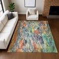 thumbnail image 1 of Addison Rugs Chantille Indoor/Outdoor Transitional Abstract Denim Machine Washable Rectangle Rug, 3' x 5', 1 of 8