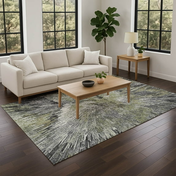 Addison Rugs Chantille Indoor/Outdoor Transitional Abstract Fern Machine Washable Rectangle Rug, 8' x 10'