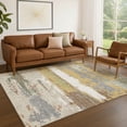 thumbnail image 1 of Addison Rugs Chantille Indoor/Outdoor Transitional Abstract Gold Machine Washable Rectangle Rug, 5' x 7'6", 1 of 8
