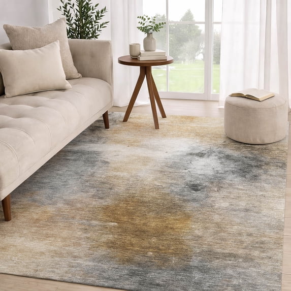 Addison Rugs Chantille Indoor/Outdoor Transitional Abstract Gray Machine Washable Rectangle Rug, 9' x 12'