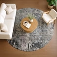 thumbnail image 1 of Addison Rugs Chantille Indoor/Outdoor Transitional Abstract Gray Machine Washable Round Rug, 8' x 8', 1 of 8