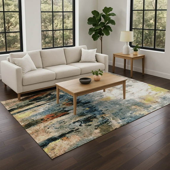 Addison Rugs Chantille Indoor/Outdoor Transitional Abstract Ivory Machine Washable Rectangle Rug, 10' x 14'