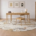 thumbnail image 1 of Addison Rugs Chantille Indoor/Outdoor Transitional Abstract Ivory Machine Washable Round Rug, 8' x 8', 1 of 7
