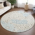 thumbnail image 1 of Addison Rugs Chantille Indoor/Outdoor Transitional Abstract Ivory Machine Washable Round Rug, 8' x 8', 1 of 7