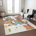 thumbnail image 1 of Addison Rugs Chantille Indoor/Outdoor Transitional Abstract Ivory Washable Rectangle Rug, 8' x 10', 1 of 6