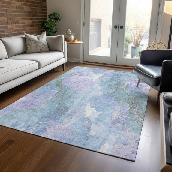 Addison Rugs Chantille Indoor/Outdoor Transitional Abstract Lavender Machine Washable Rectangle Rug, 3' x 5'
