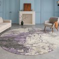 thumbnail image 1 of Addison Rugs Chantille Indoor/Outdoor Transitional Abstract Lavender Machine Washable Round Rug, 8' x 8', 1 of 8