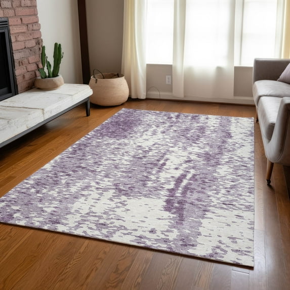 Addison Rugs Chantille Indoor/Outdoor Transitional Abstract Lavender Washable Rectangle Rug, 3' x 5'