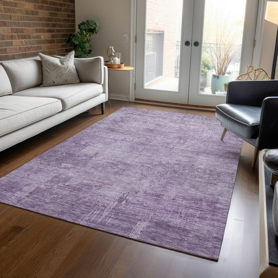 Addison Rugs Chantille Indoor/Outdoor Transitional Abstract Lavender Washable Rectangle Rug, 5' x 7'6"