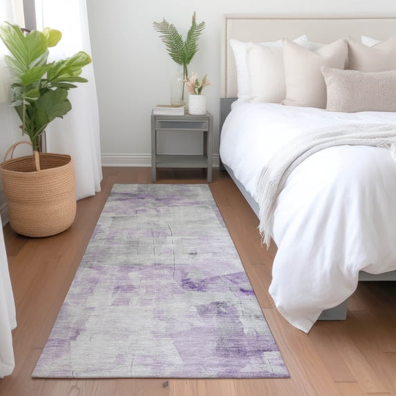 Addison Rugs Chantille Indoor/Outdoor Transitional Abstract Lavender Washable Runner Rug, 2'3" x 7'6"