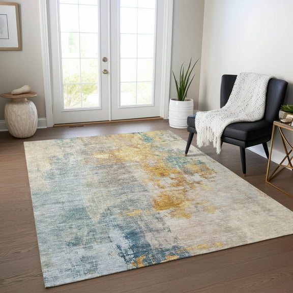 Addison Rugs Chantille Indoor/Outdoor Transitional Abstract Linen Washable Rectangle Rug, 10' x 14'