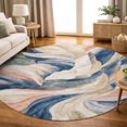 thumbnail image 1 of Addison Rugs Chantille Indoor/Outdoor Transitional Abstract Navy Machine Washable Round Rug, 8' x 8', 1 of 8