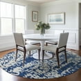 thumbnail image 1 of Addison Rugs Chantille Indoor/Outdoor Transitional Abstract Navy Washable Round Rug, 8' x 8', 1 of 6