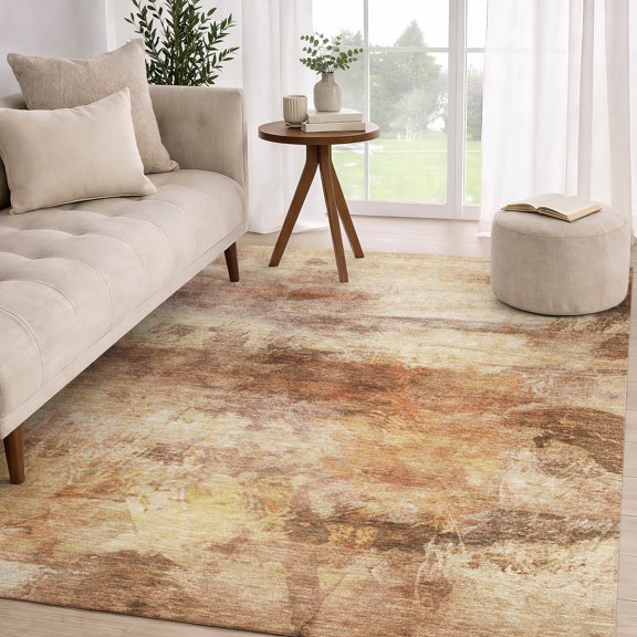 Addison Rugs Chantille Indoor/Outdoor Transitional Abstract Paprika Machine Washable Rectangle Rug, 5' x 7'6"