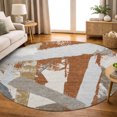 thumbnail image 1 of Addison Rugs Chantille Indoor/Outdoor Transitional Abstract Paprika Machine Washable Round Rug, 8' x 8', 1 of 8