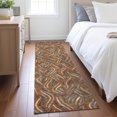 thumbnail image 1 of Addison Rugs Chantille Indoor/Outdoor Transitional Abstract Paprika Machine Washable Runner Rug, 2'3" x 7'6", 1 of 8