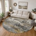 thumbnail image 1 of Addison Rugs Chantille Indoor/Outdoor Transitional Abstract Pewter Machine Washable Round Rug, 8' x 8', 1 of 8