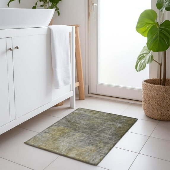 Addison Rugs Chantille Indoor/Outdoor Transitional Abstract Pewter Washable Rectangle Rug, 1'8" x 2'6"