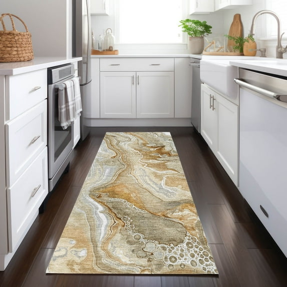 Addison Rugs Chantille Indoor/Outdoor Transitional Abstract Pewter Washable Runner Rug, 2'3" x 7'6"