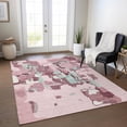 thumbnail image 1 of Addison Rugs Chantille Indoor/Outdoor Transitional Abstract Pink Washable Rectangle Rug, 2'6" x 3'10", 1 of 6