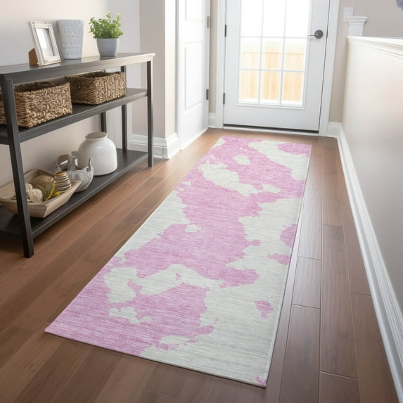 Addison Rugs Chantille Indoor/Outdoor Transitional Abstract Pink Washable Runner Rug, 2'3" x 7'6"