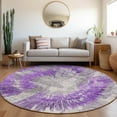 thumbnail image 1 of Addison Rugs Chantille Indoor/Outdoor Transitional Abstract Purple Washable Round Rug, 8' x 8', 1 of 6