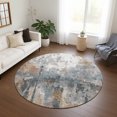 thumbnail image 1 of Addison Rugs Chantille Indoor/Outdoor Transitional Abstract Rust Machine Washable Round Rug, 8' x 8', 1 of 8
